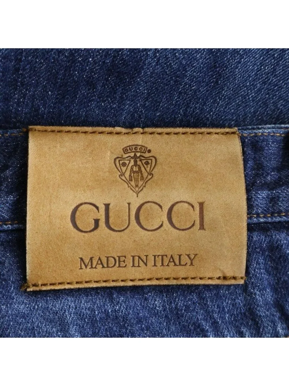 Gucci Button Fly Straight Denim Pants Fly Skinny Indigo XZ